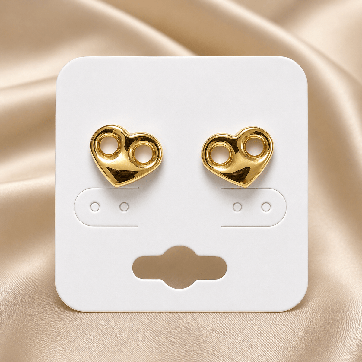10K Gold Medium Stud Earrings - Alejandro Jewelry AAA