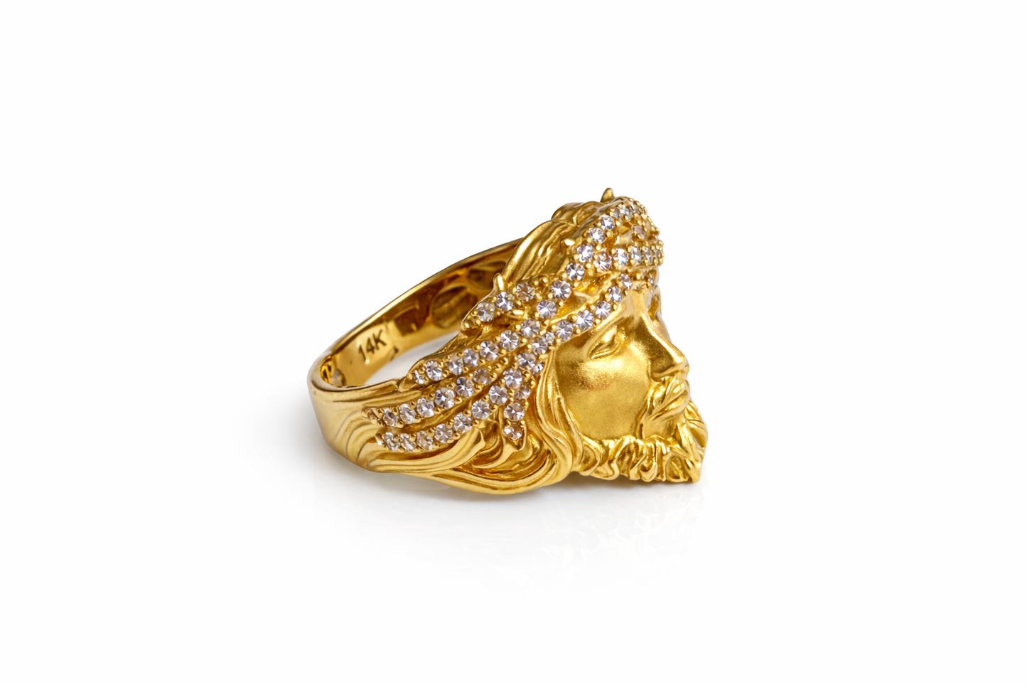 Beautiful men's ring 14k gold real size 10