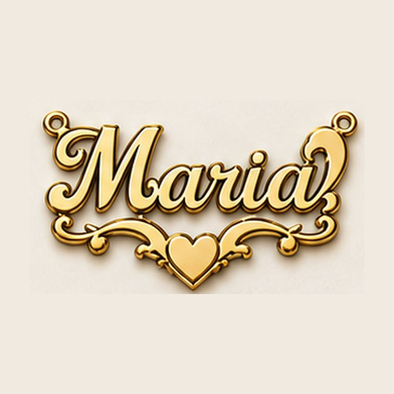 Custom Name Necklace MS-1 – 10K Gold