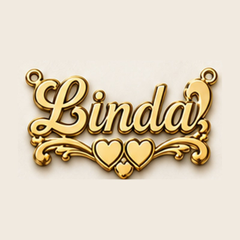 Custom Name Necklace MS-8 – 10K Gold