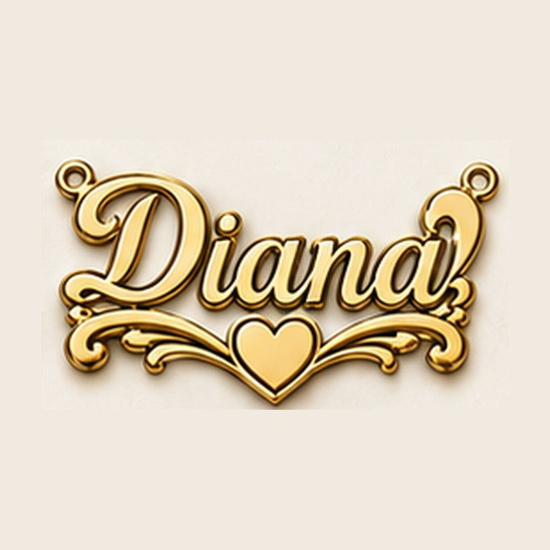 Custom Name Necklace MS-11 – 10K Gold