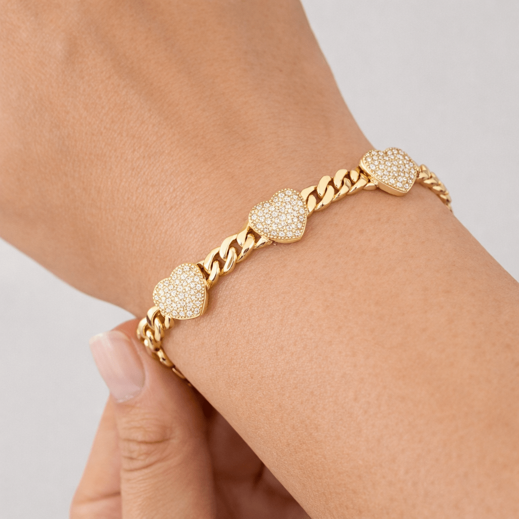 Beautiful bracelet for lady gold 10k real size 7 of 6.7 mm - Alejandro Jewelry LLC