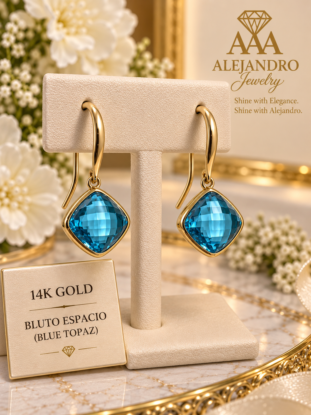 Blue Topaz Earrings