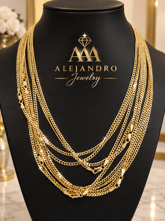 10K Gold Diamond-Cut Chain – 2.5mm - Alejandro Jewelry AAA