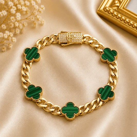 10K Gold Green Bracelet - Alejandro Jewelry AAA