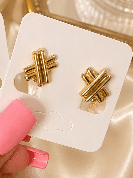 10K Gold Omega Back Earrings - Alejandro Jewelry AAA