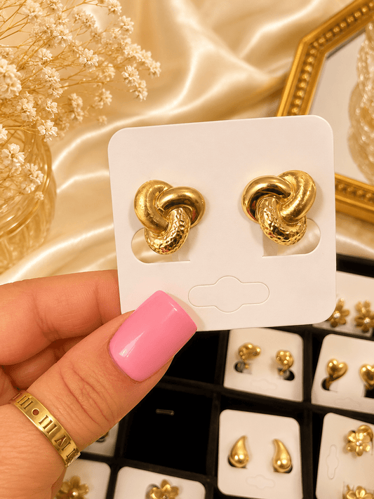 10K Gold Omega Back Earrings - Alejandro Jewelry AAA