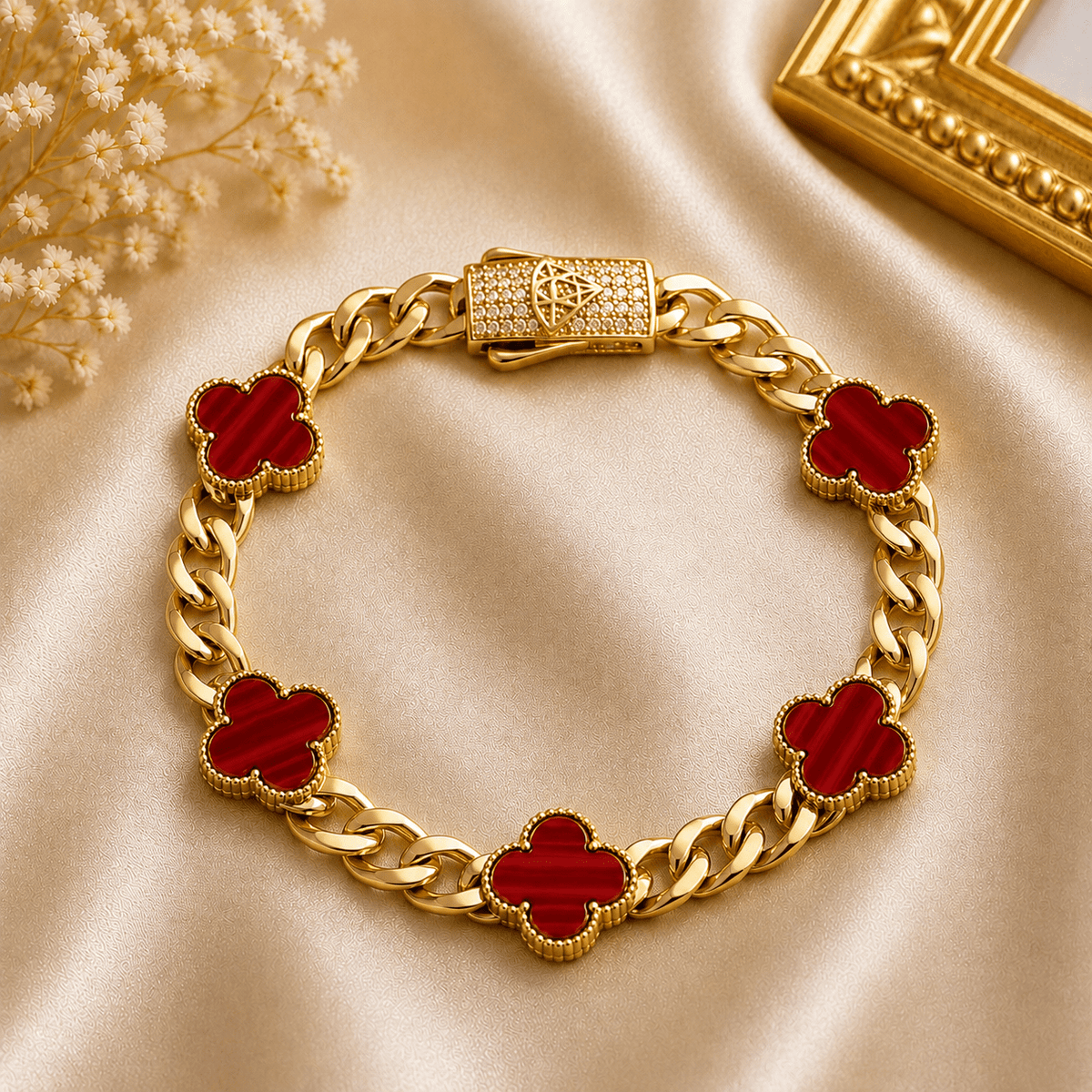 10K Gold Red Bracelet - Alejandro Jewelry AAA