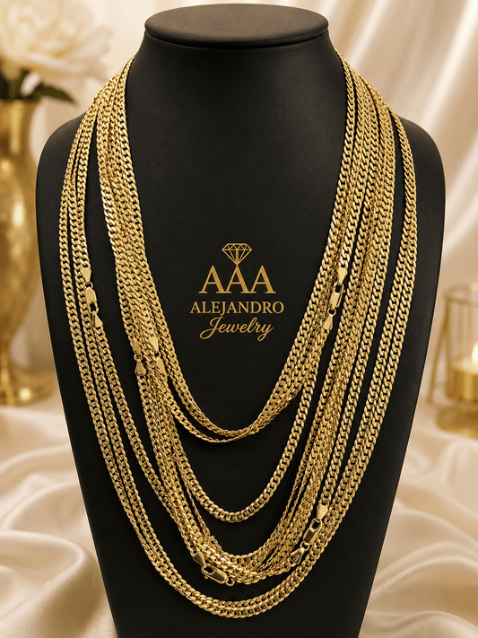 4mm Solid Diamond-Cut Chain - Alejandro Jewelry AAA