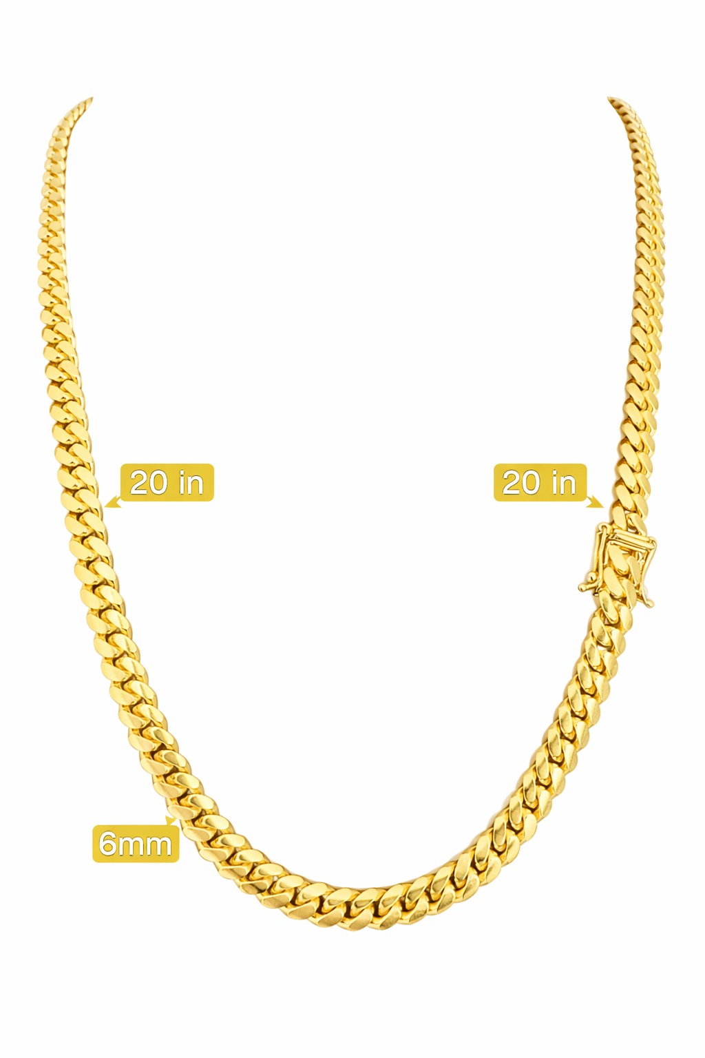 Beautiful Cuban gold chain 10k real size 20 6 mm wide