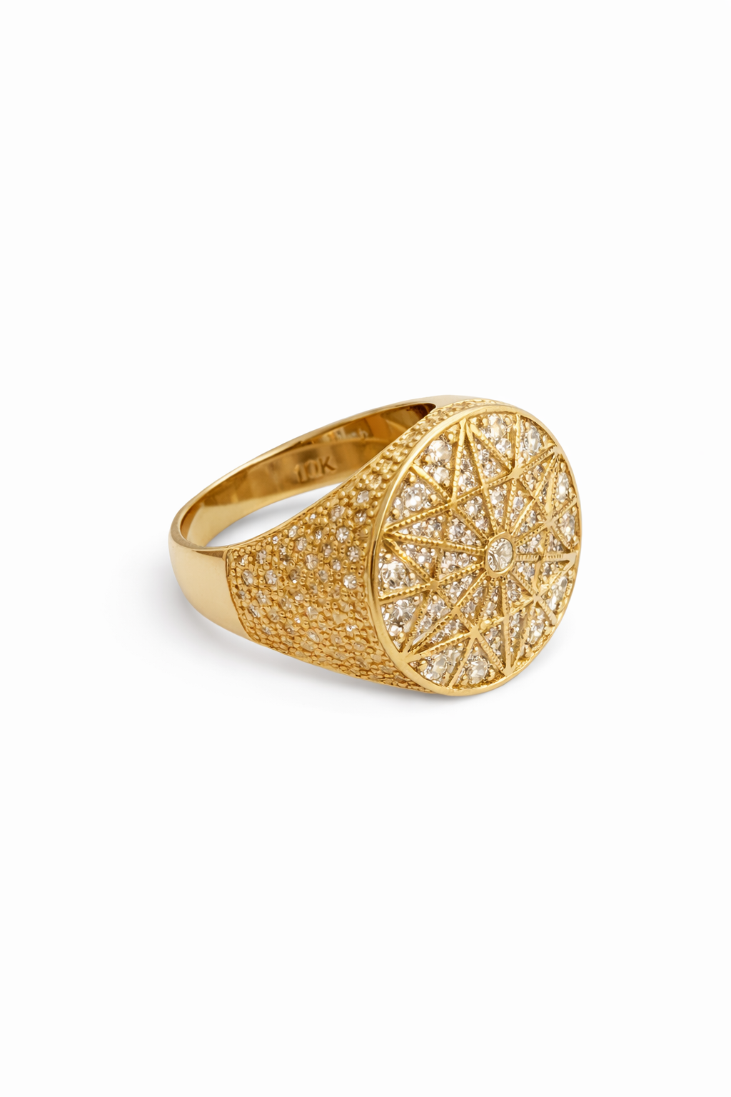 Beautiful men's ring 10k gold real size 10