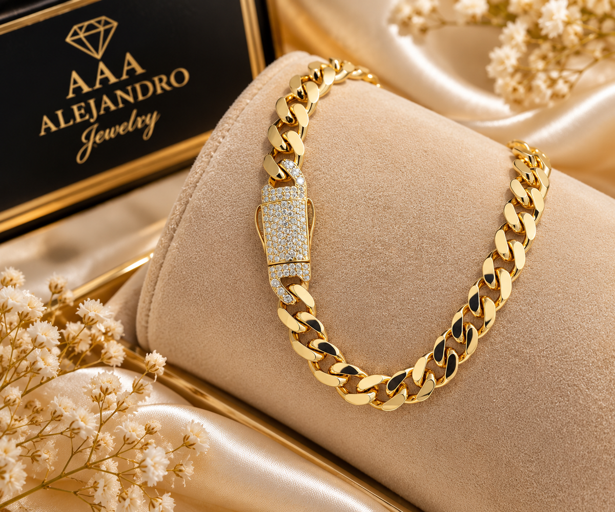 10K Yellow Real Gold Semi-Solid Cuban Bracelet – 6mm, Size 7