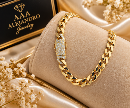 10K Yellow Real Gold Semi-Solid Cuban Bracelet – 6mm, Size 7