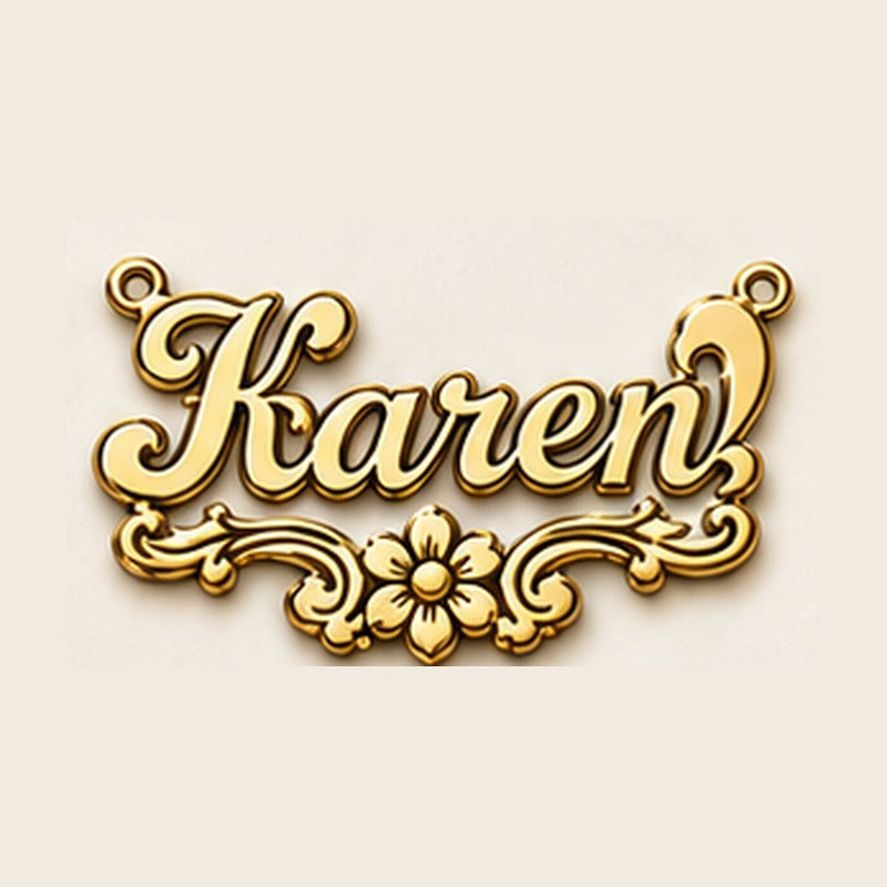 Custom Name Necklace MS-6 – 10K Gold