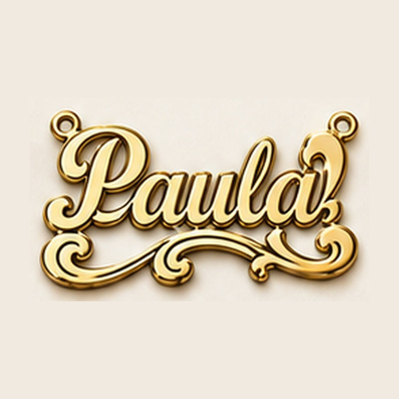 Custom Name Necklace MS-13 – 10K Gold