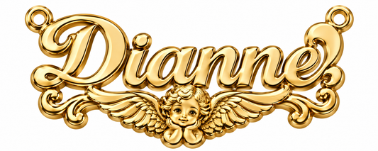 Custom Name Necklace MS-14 – 10K Gold