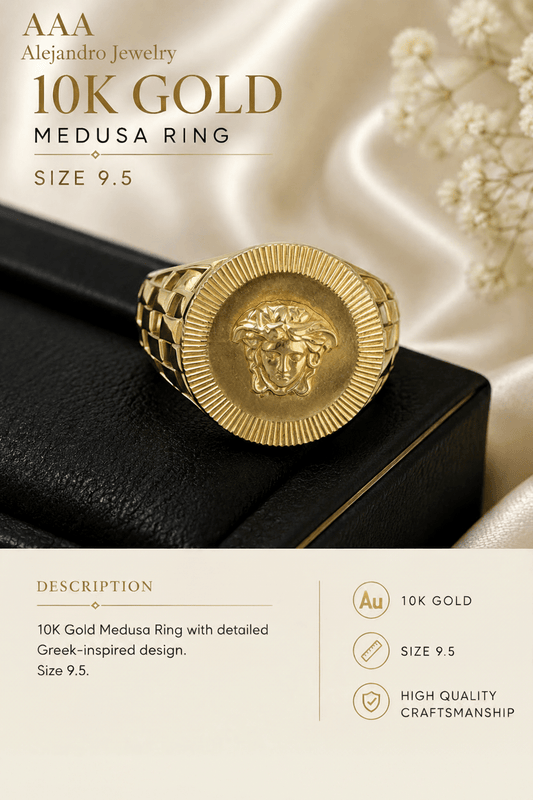 Anillo Medusa 10K – Size 9.5 - Alejandro Jewelry AAA
