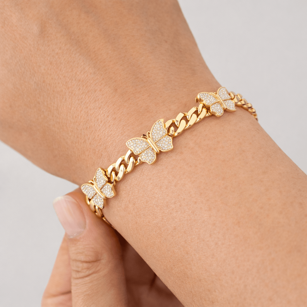 Beautiful bracelet for lady gold 10k real size 7 of 6.7 mm - Alejandro Jewelry LLC
