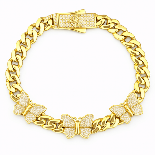 Beautiful bracelet for lady gold 10k real size 7 of 6.7 mm - Alejandro Jewelry LLC