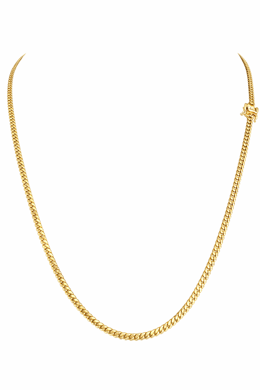 Beautiful Cuban chain of real 10k gold 3 mm wide size 20 - Alejandro Jewelry LLC