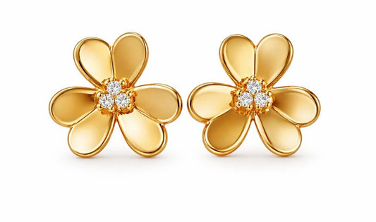 Beautiful large earrings for ladies of real 10k gold - Alejandro Jewelry LLC