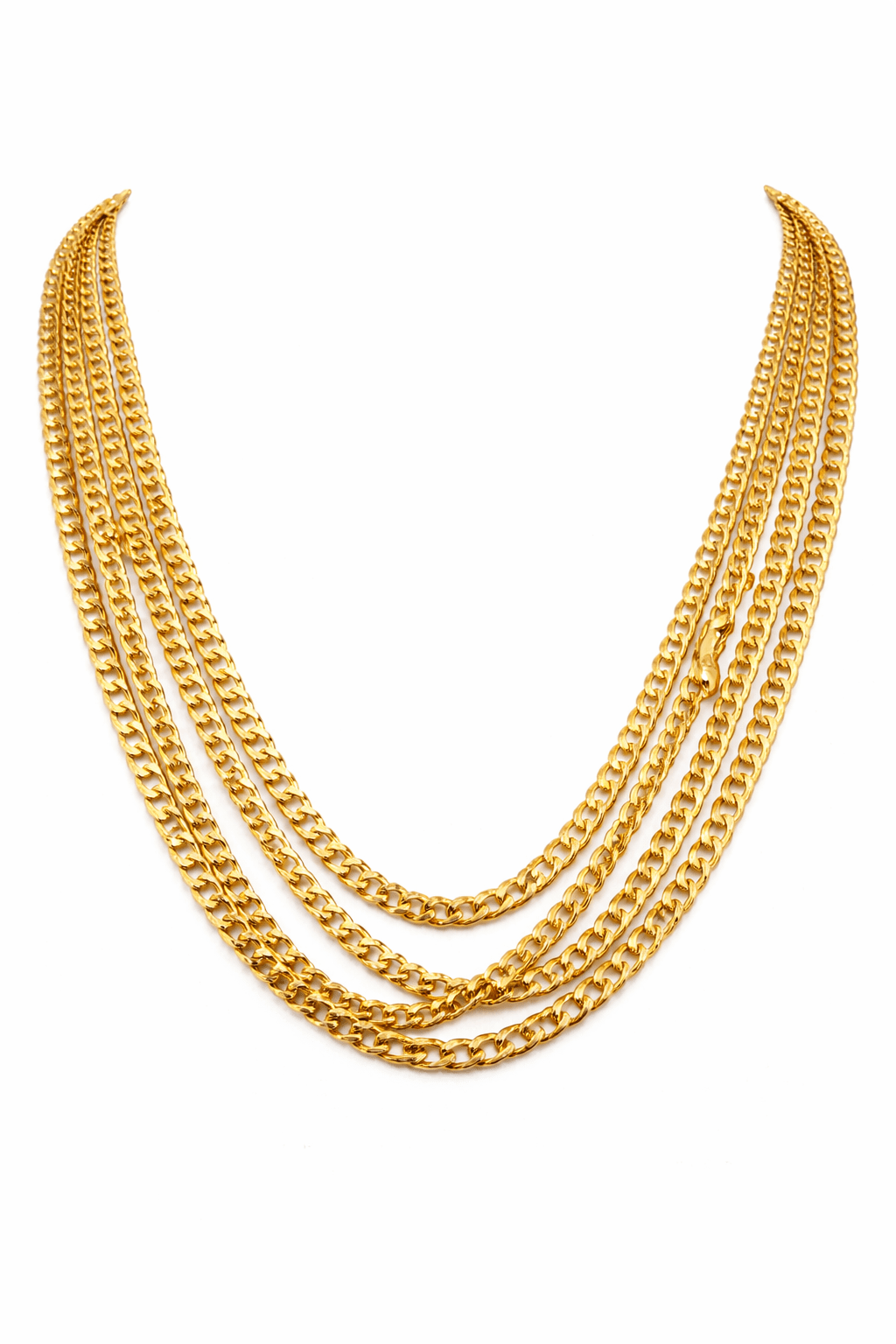 Beautiful link chains cut link shine glued gold 10k real size 24 2.7 mm wide - Alejandro Jewelry LLC