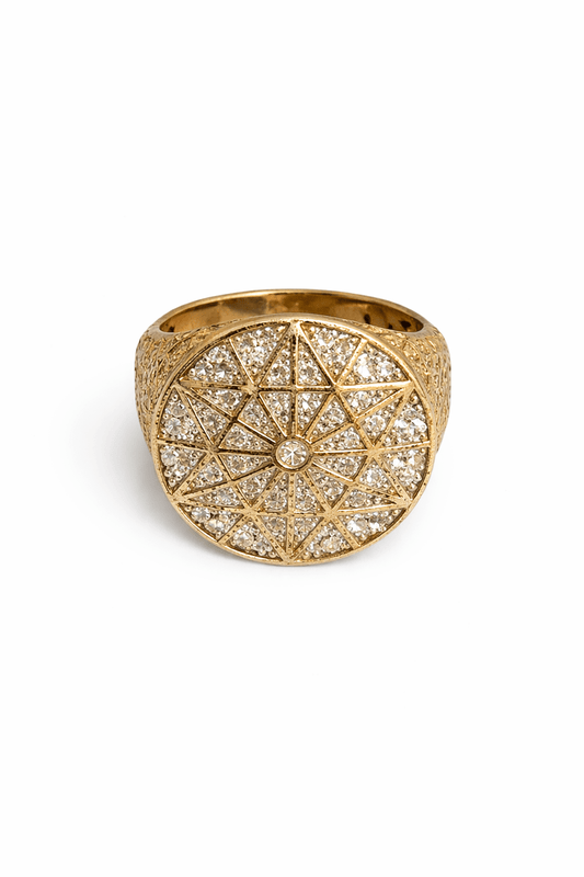 Beautiful men's ring 10k gold real size 10 - Alejandro Jewelry LLC