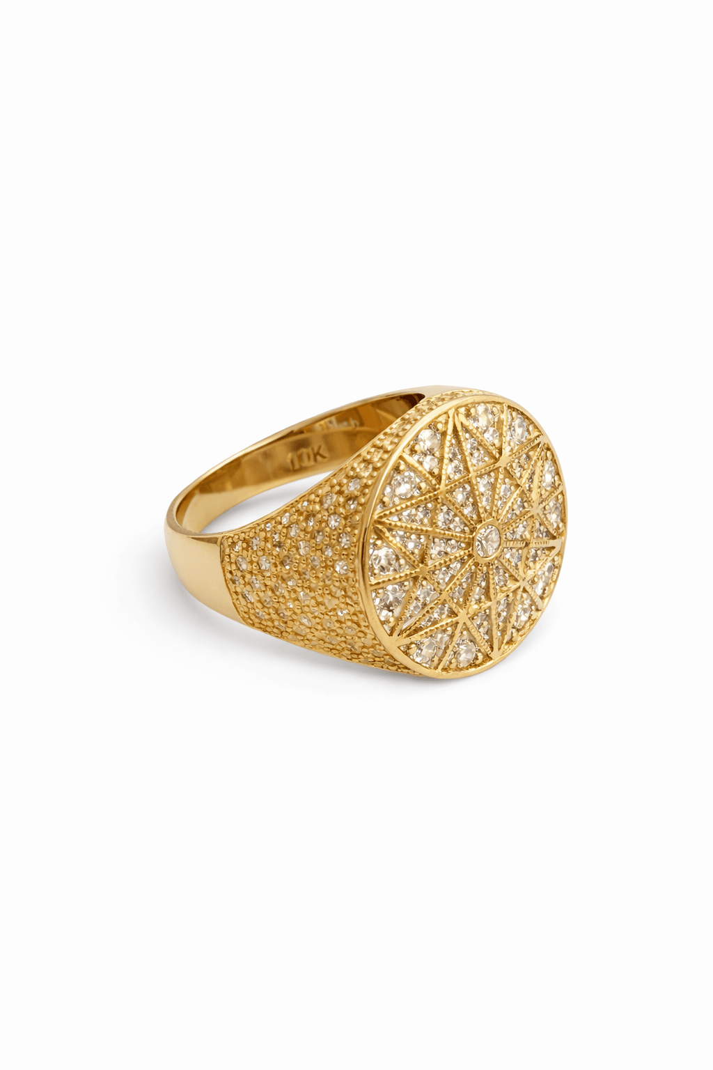 Beautiful men's ring 10k gold real size 10 - Alejandro Jewelry LLC