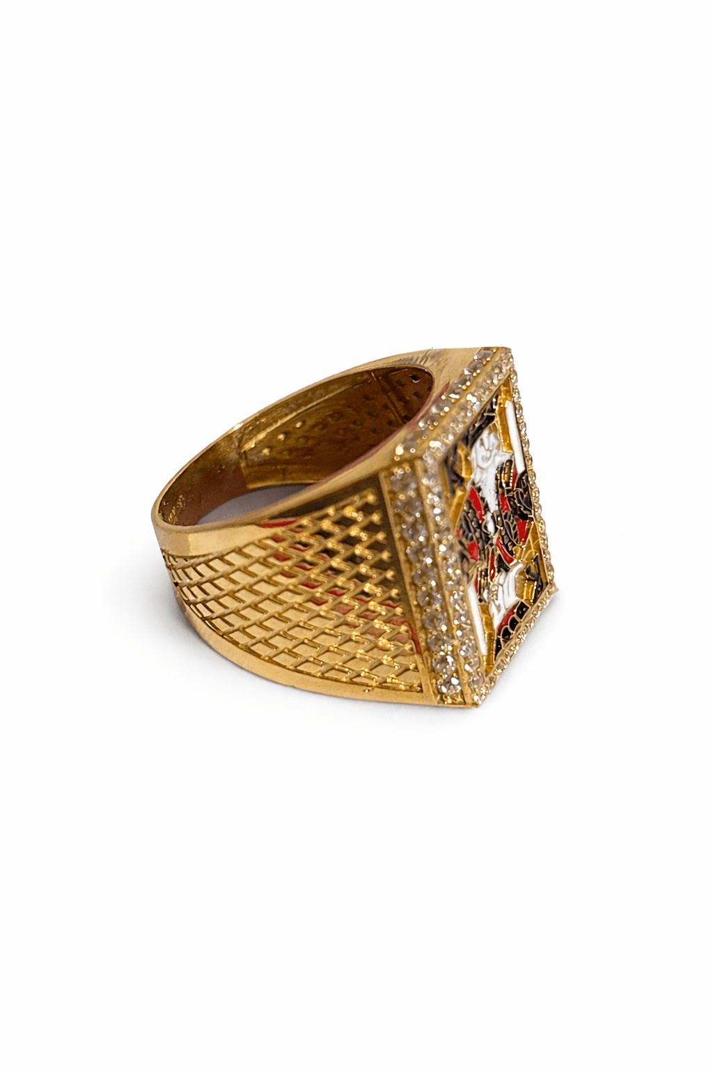 Beautiful men's ring 10k gold real size 11 - Alejandro Jewelry LLC