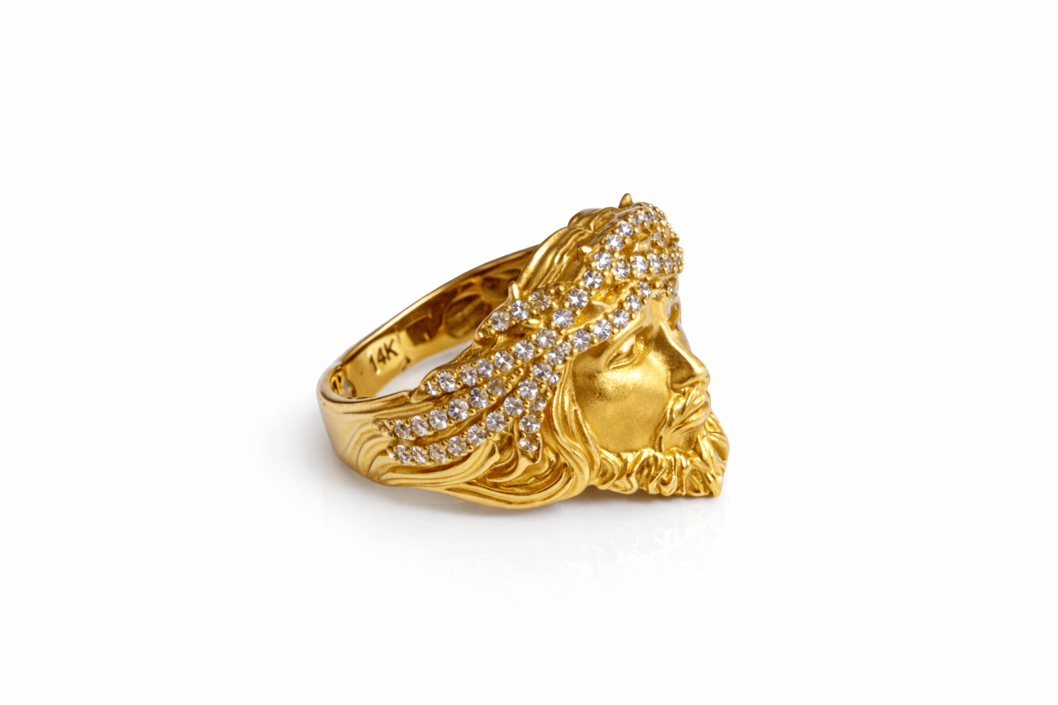 Beautiful men's ring 14k gold real size 10 - Alejandro Jewelry LLC