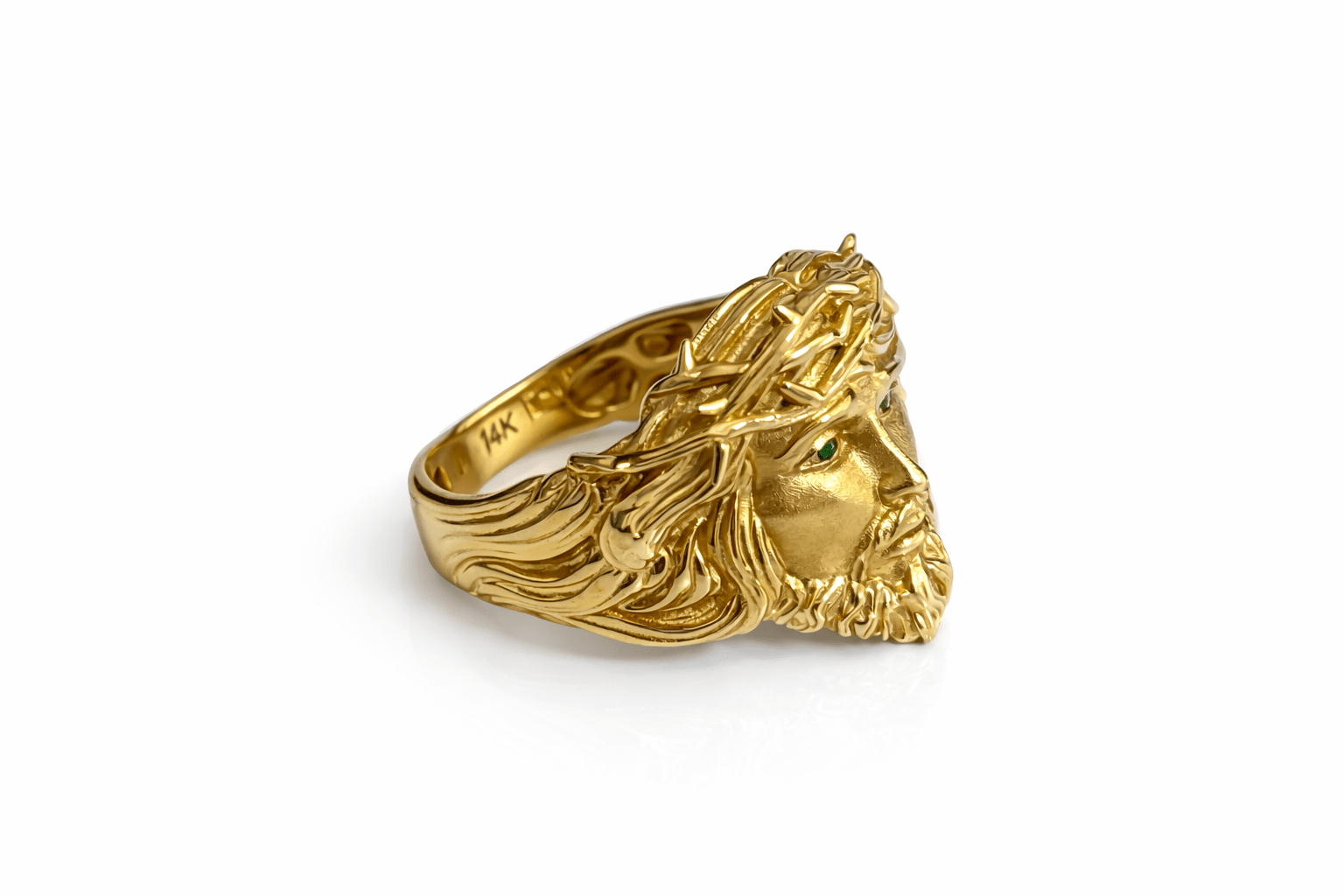 Beautiful men's ring 14k gold real size 11 - Alejandro Jewelry LLC