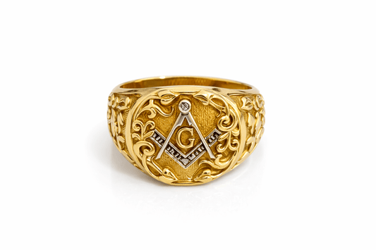 Beautiful ring for men in 14k gold real size 12 - Alejandro Jewelry LLC