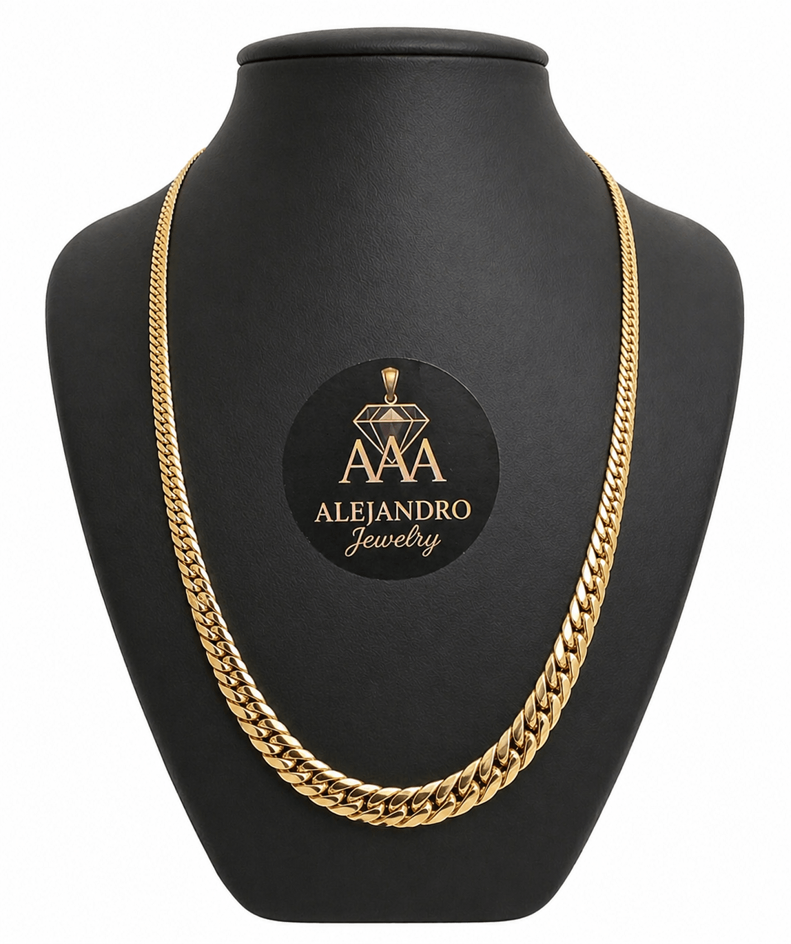 Elegant 10K Real Gold Necklace – Size 16 - Alejandro Jewelry LLC