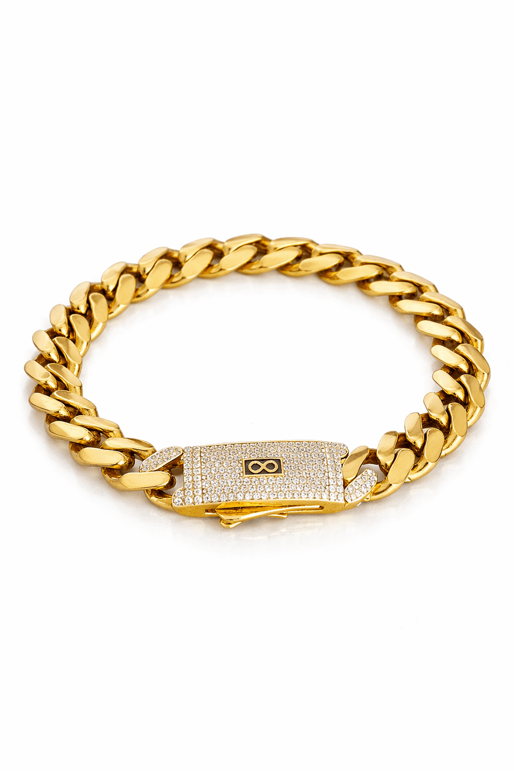 Handle for men size 8 10k real gold 11 mm wide - Alejandro Jewelry LLC