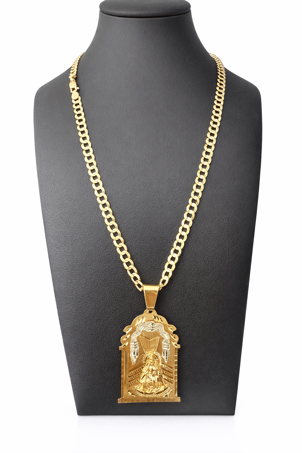 Link chain cut gold shine 10k real size 22 6 mm wide - Alejandro Jewelry LLC