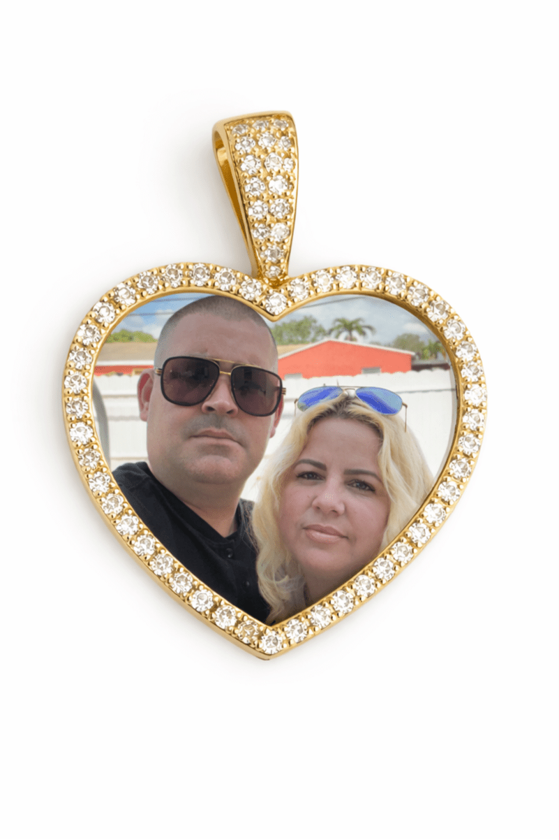 Personalized charms with photo inside 10k real - Alejandro Jewelry LLC